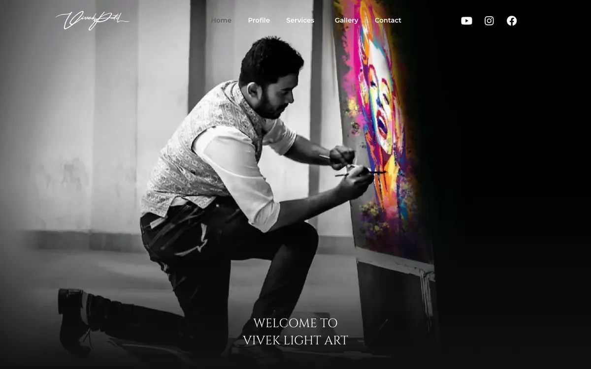The Vivek Light Art homepage
